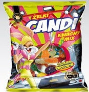 Желейні цукерки Zelki CANDI kwasny robaczki (кислі комахи з фруктовим соком) 200 г