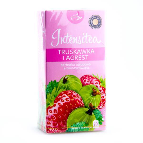 Чай ягідний пакетований intensitea з полуницею та крижівником 20 пакетів. Польща