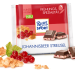 Шоколад Ritter sport Johannisbeer Streusel (Смородина червона) Німеччина 100 г
