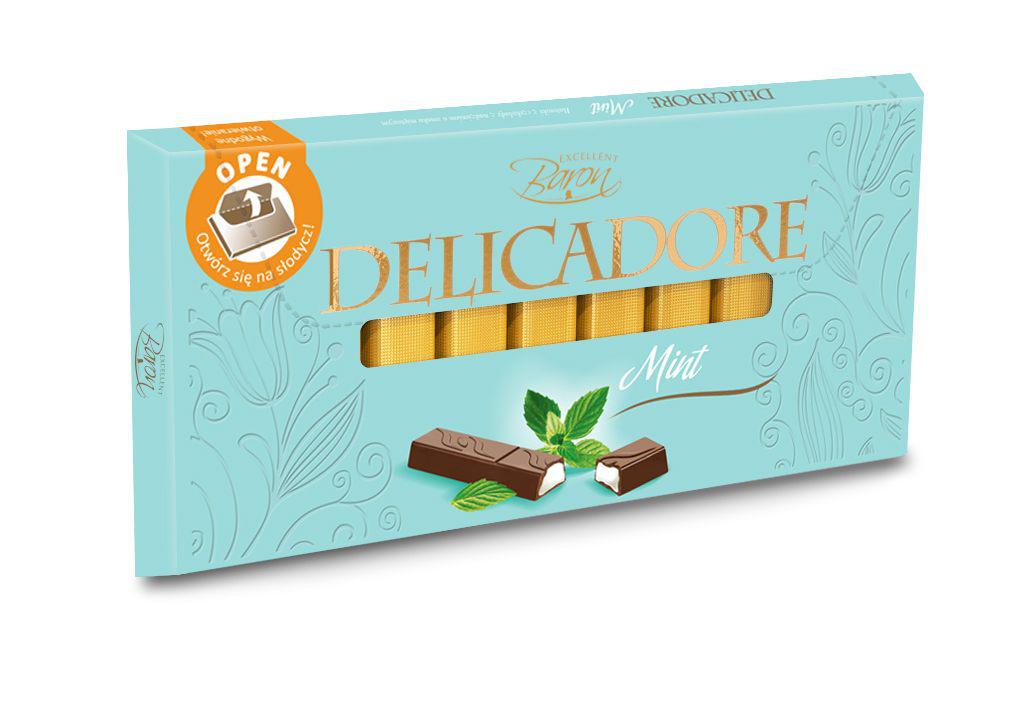 Шоколад DELIKADOR Mint (з м'ятою) Baron Польща 200г