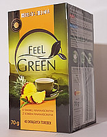 Чай зелений Feel Green з ананасом Польща (40 пакет) 70 г