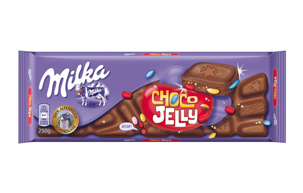 Шоколад Milka Choco Jelly (з драже, шипучками та мармеладками) Швейцарія 250 г