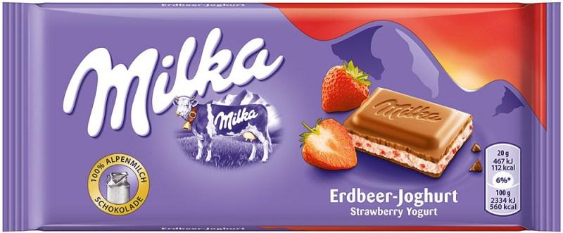 Шоколад MILKA Strawberri Yoghurt (Полуничний йогурт) Швейцарія 100 г