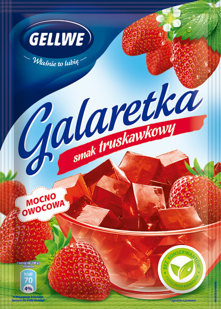 Желе (Galaretka) зі смаком полуниці Gellwe Польща 72г