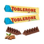 Швейцарський молочний шоколад Tobleron з медом, мигдалевою нугою і солоним карамельним мигдалем 100 г