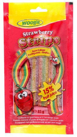 Желейні цукерки Sticks Strawberry кисла полуниця Woogie 85 g