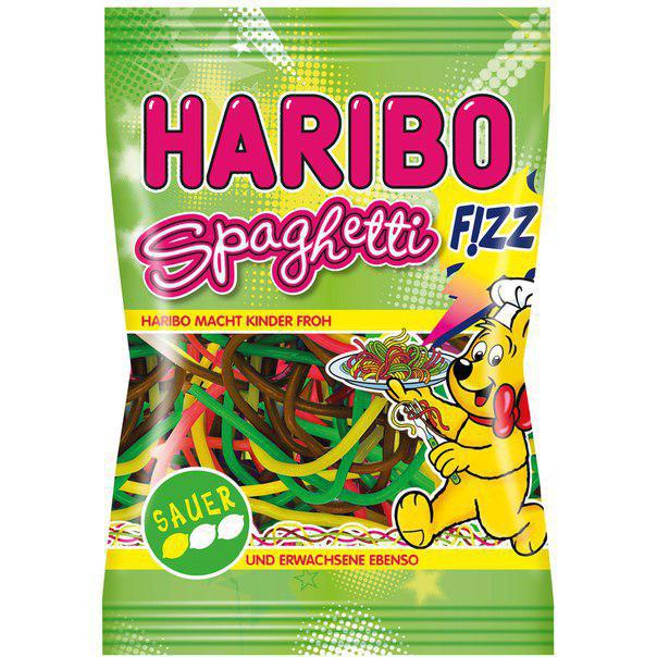 Желейні цукерки Haribo Spaghetti fizz (спагеті кислі) Німеччина 200г
