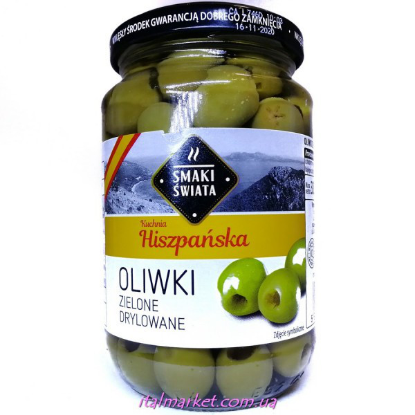 Оливки зелені без кісточки Hiszpanska Smaki Swiata 330 р