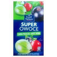 Чай ягідний Lord Nelson Super Owoce з чорною смородиною, агрусом, вишнями 20 пакет. Польща