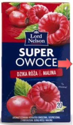 Чай ягідний Lord Nelson Super Owoce з малиною та шипшиною 20 пакет. Польща