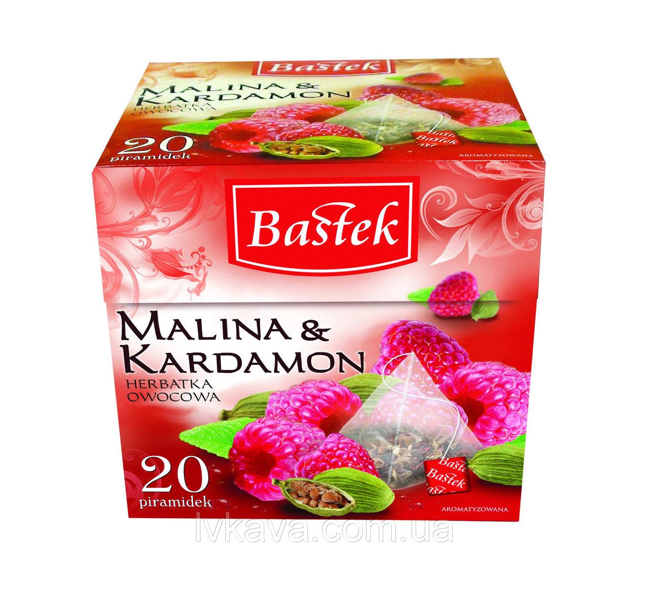 Чай фруктовий Malina & Kardamon Bastek (малина та кардамон) 20 пірам. Польща