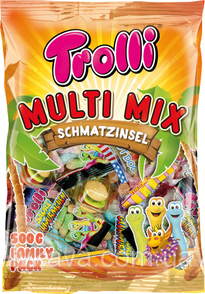 Желейні цукерки Trolli Multi Mix , 500 гр (27 пачок) Німеччина