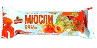 Батончик-мюслі "Злаки з персиком" Спартак 35г