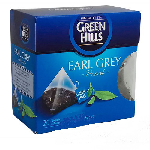 Чай чорний Earl Grey Green Hills (сірі перли) 20 пірамідок Польща