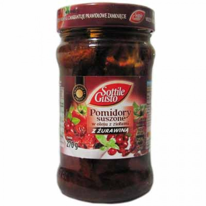 В'ялені помідори в олії з травами та журавлиною Sottile Gusto 270 г Польща