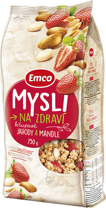 Мюслі з полуницею та мигдалем Emco Чехія 750г