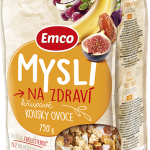 Мюслі з родзинками, бананом, інжиром, яблуком, кокосом, манго Emco Чехія 750г