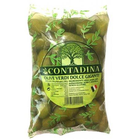 Оливки зелені Bella Contadina Olive Verdi Dolce Giganti 850г/500г Італія