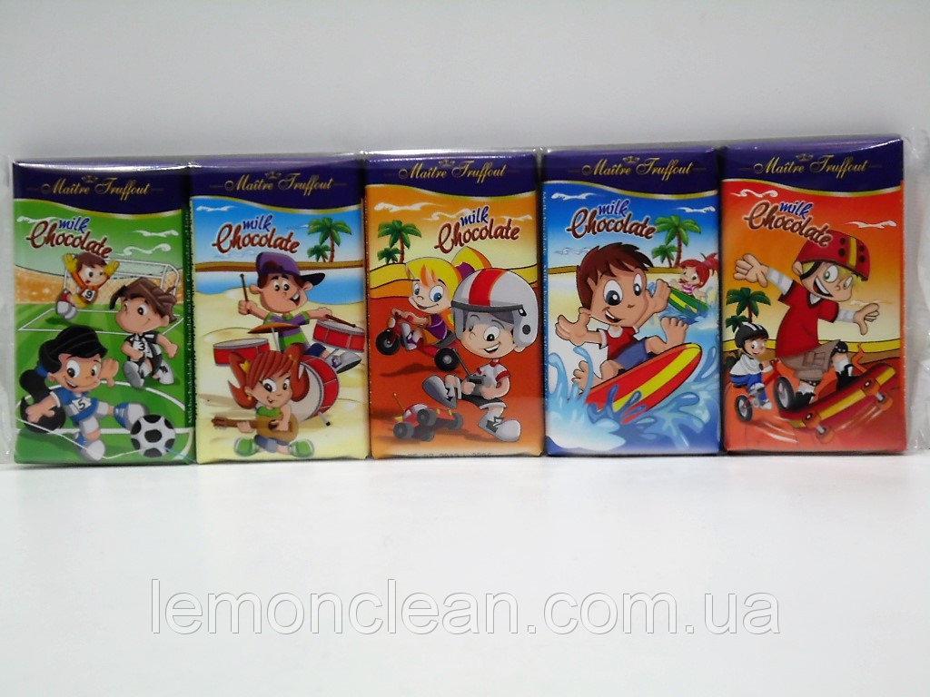 Шоколад молочний (міні) Maitre Truffout Milk chocolate 5х15г Австрія