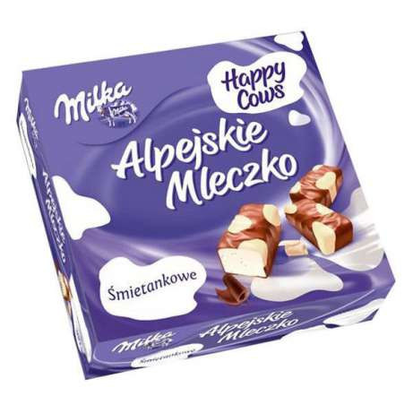 Цукерки пташине молоко MILKA Альпійське молочко сметанкове 330г Німеччина