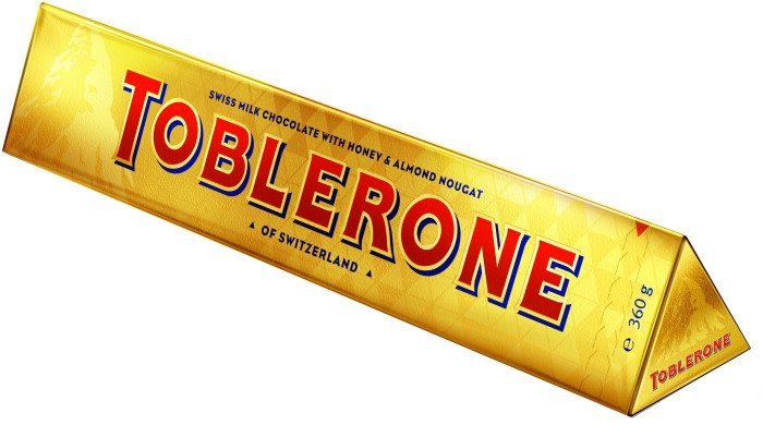 Швейцарський молочний шоколад Tobleron з медом і мигдальною нугою 360 г
