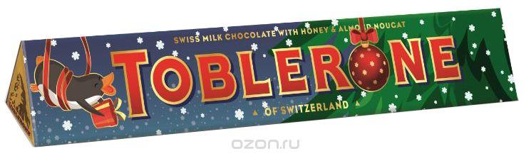 Швейцарський молочний шоколад Tobleron з медом і мигдалевою нугою 360 г