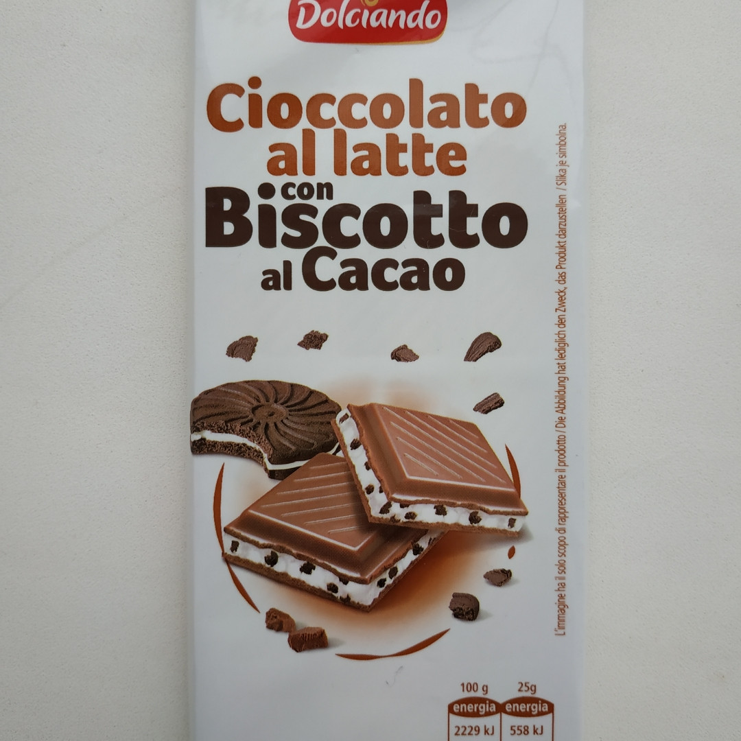 Шоколад молочний з орео і какао Dolciando Італія 100 г