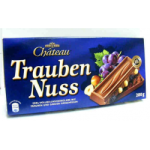 Шоколад молочний з цільним лісовим горіхом та родзинками Feinherb Nuss Chateau Німеччина 200г