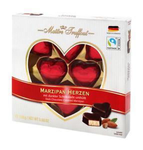 Цукерки марципанові в темному шоколаді Сердечка Marzipan Herzen Maitre Truffout Австрія 110 г