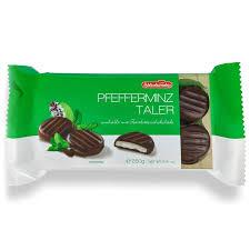Цукерки з м'ятним талером в темному шоколаді Pfefferminz Taler Schluckwerder 250г Німеччина