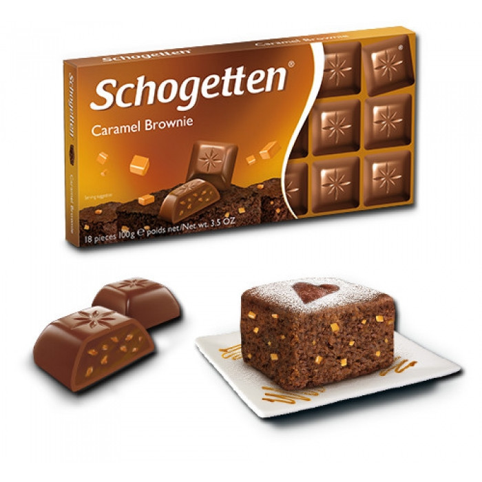 Шоколад "Schogetten Caramel Brownie ("Шогетний КарамельБрауні"), 100 г, Німеччина
