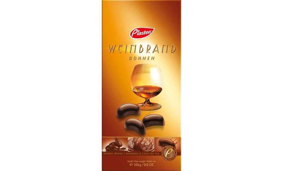 Шоколадні цукерки з коньяком Weinbrand Bohnen Piasten Німеччина 250г
