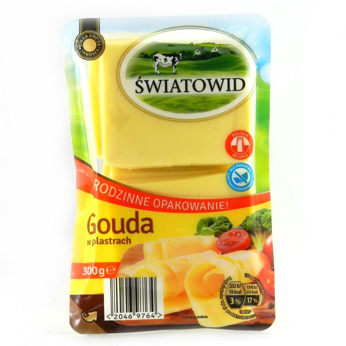 Сир у пластинках Gouda Swiatowid (Гауда) без консервантів 300 г Польща