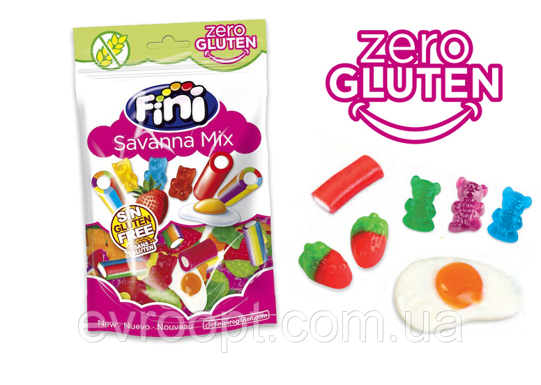 Желейні цукерки без глютену Savanna Mixgen Fini Іспанія 180г