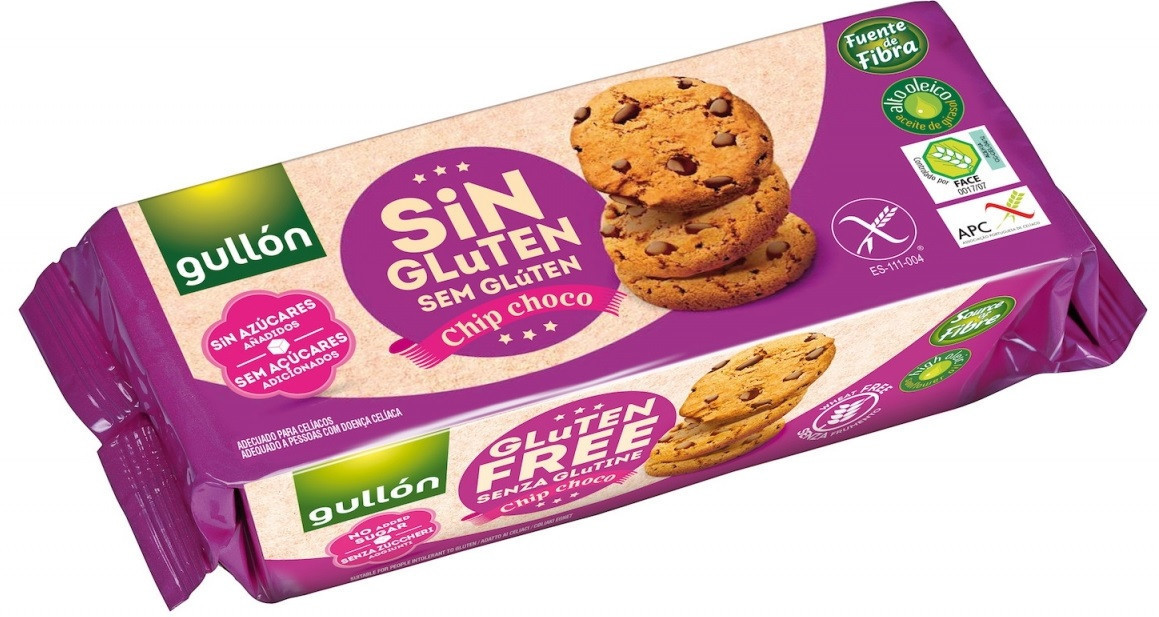 Печиво без цукру, глютену й алергенів Gullon "Chip Choco" Іспанія 125г