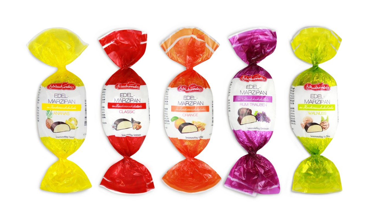 Марципан Edelmarzipan Schluckwerder 5 смаків 100 г Німеччина