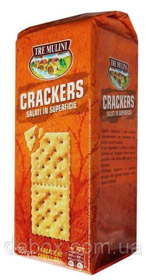 Крекери салатні солоні без пальмової олії Tre Mulini Crackers salati in superficie 500g Італія