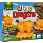 Печиво злакове з вітамінами Dibus Dragons Gullon Іспанія 330 г (8х37,5г)