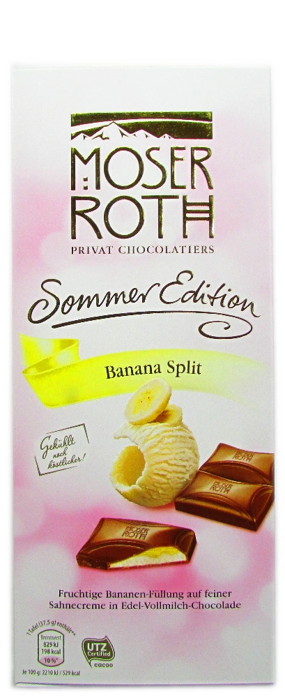 Шоколад молочний зі смаком банана Moser Roth Passionsfrucht 187,5 г Німеччина