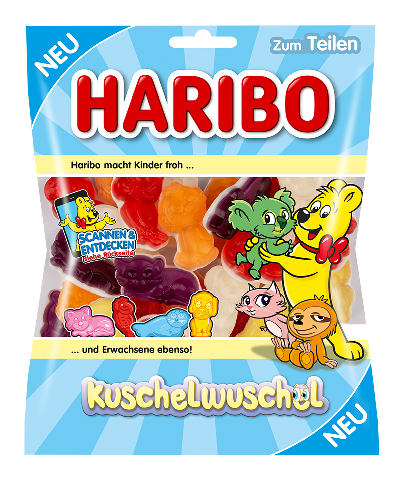 Желейні цукерки Haribo Kuschelwuschel (плюшеві звірятка) Німеччина 175г