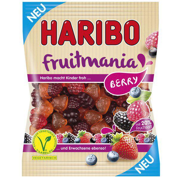 Желейні цукерки Haribo Fruitmania Berry (ягідна фруктоманія) Німеччина 160г