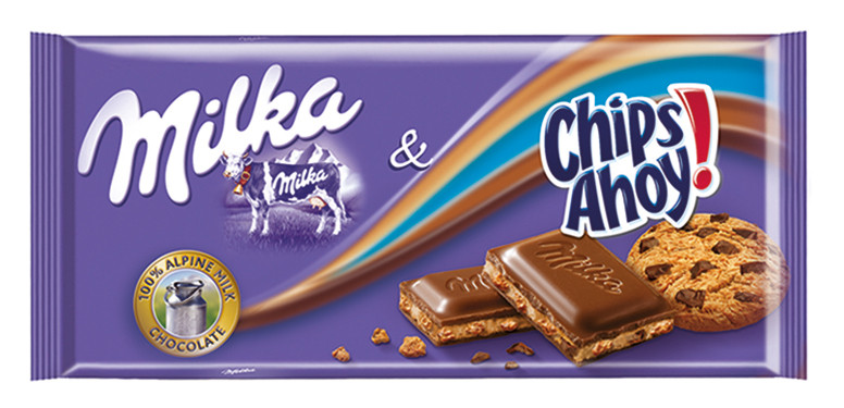 Шоколад Milka Chips Ahoy (з печивом Чипс і крапельками шоколаду) Швейцарія 100 г