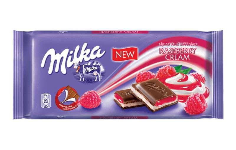 Шоколад Milka Raspberry Creme (Малиновий крем) 100г Швейцарія