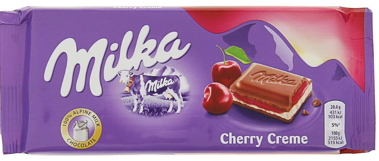 Шоколад Milka Cherry Creme (Вишневий крем) Швейцарія 100 г