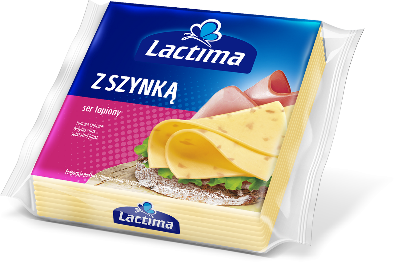 Сир тостерний (плавлений) з шинкою Lactima z Zszynka Польща 130г