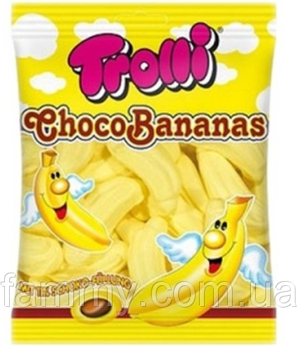 Маршмеллоу бананове з шоколадною начинкою Trolli Choco Bananas 150г Німеччина