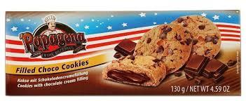 Печиво пісочне з шоколадним кремом і шматочками шоколаду Papagena Австрія 130г