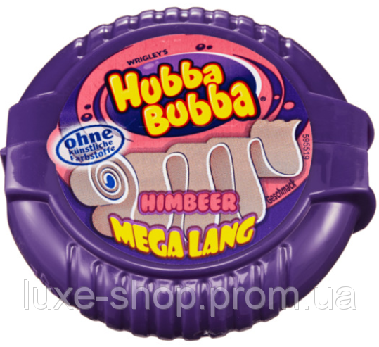 Жувальна гумка Hubba Bubbа Himbeer — Малина, Bubble Gum 56 г (180 см) Німеччина