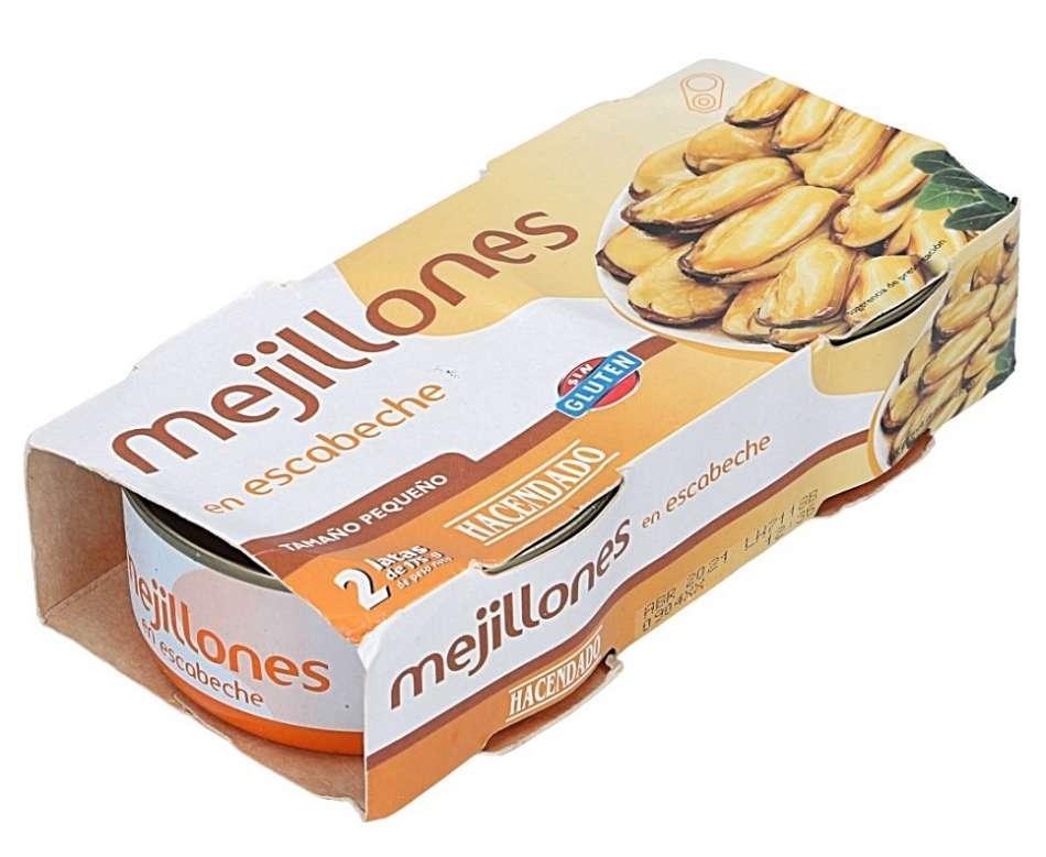 Мідії в маринаді без глютену Mejillones Hacendado 2х175 Іспанія
