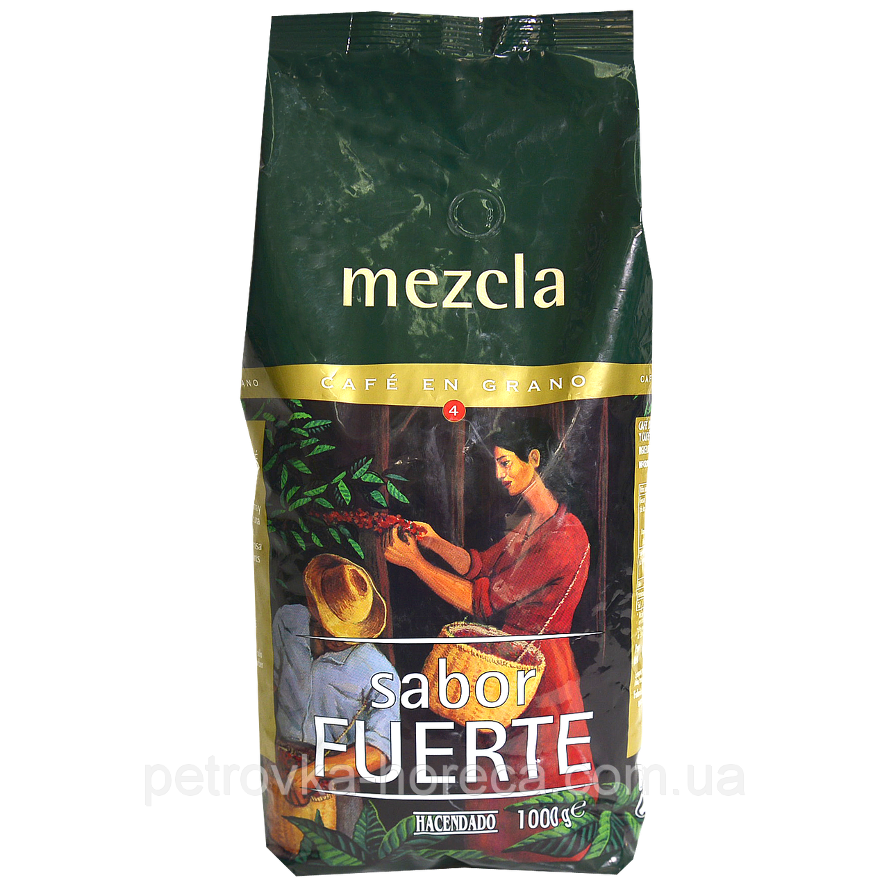 Кава зернова Hacendado Mezcla Sabor Fuerte 1кг Іспанія